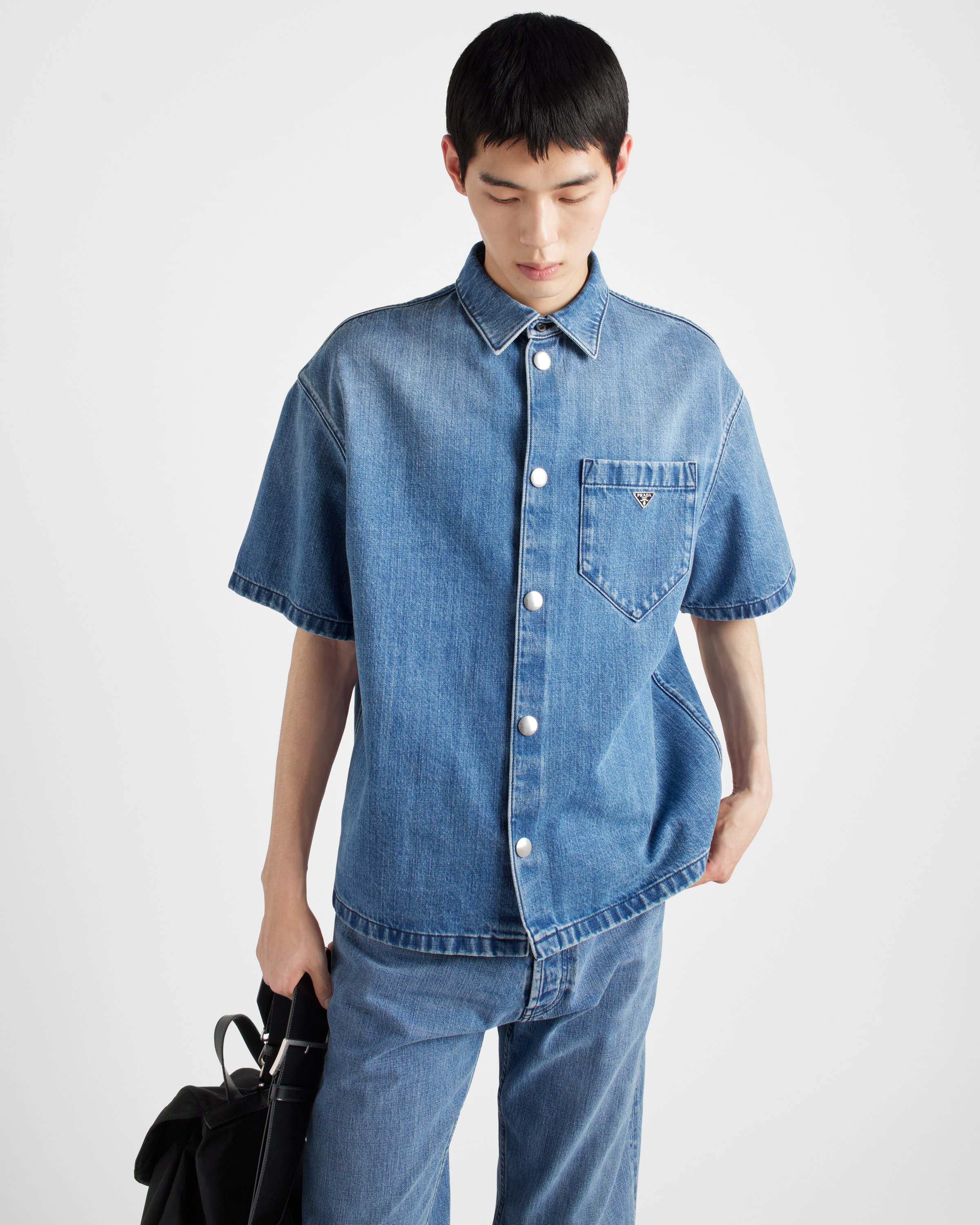 Prada denim shirt clearance
