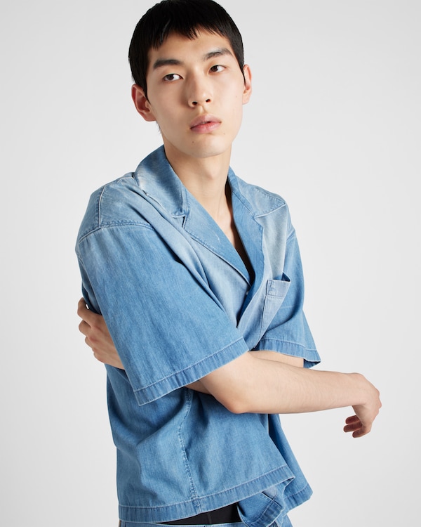 Light denim bowling shirt Light denim bowling shirt