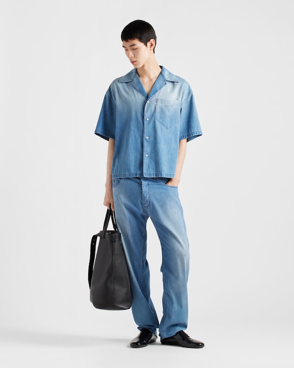 Light denim bowling shirt Light denim bowling shirt