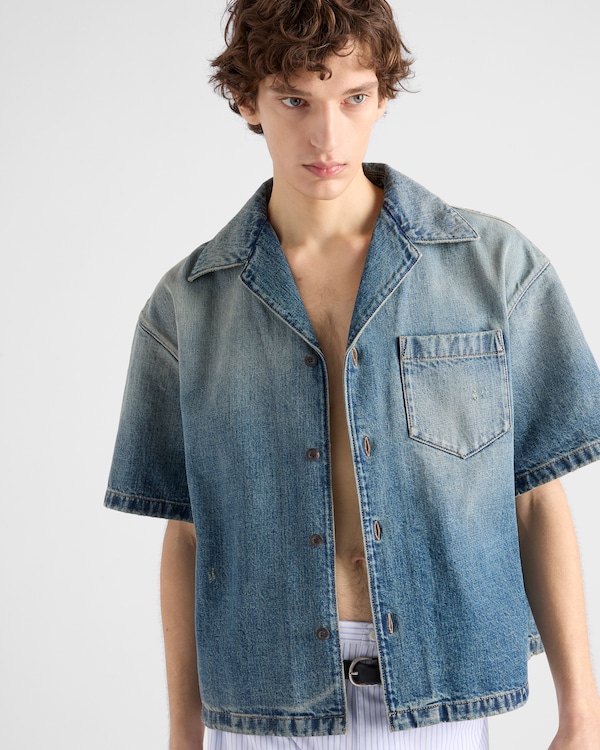 Bowling-Hemd aus Denim Bowling-Hemd aus Denim