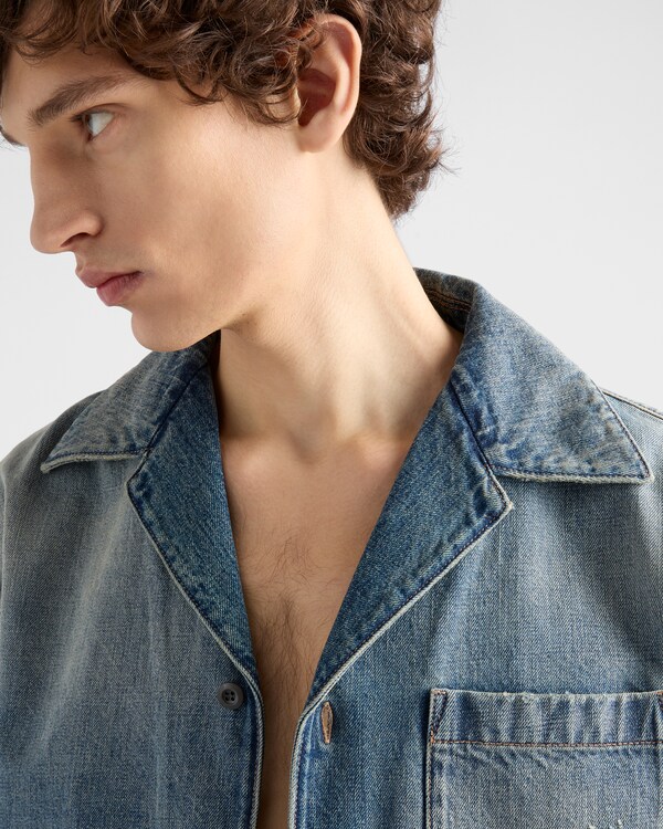 Bowling-Hemd aus Denim Bowling-Hemd aus Denim