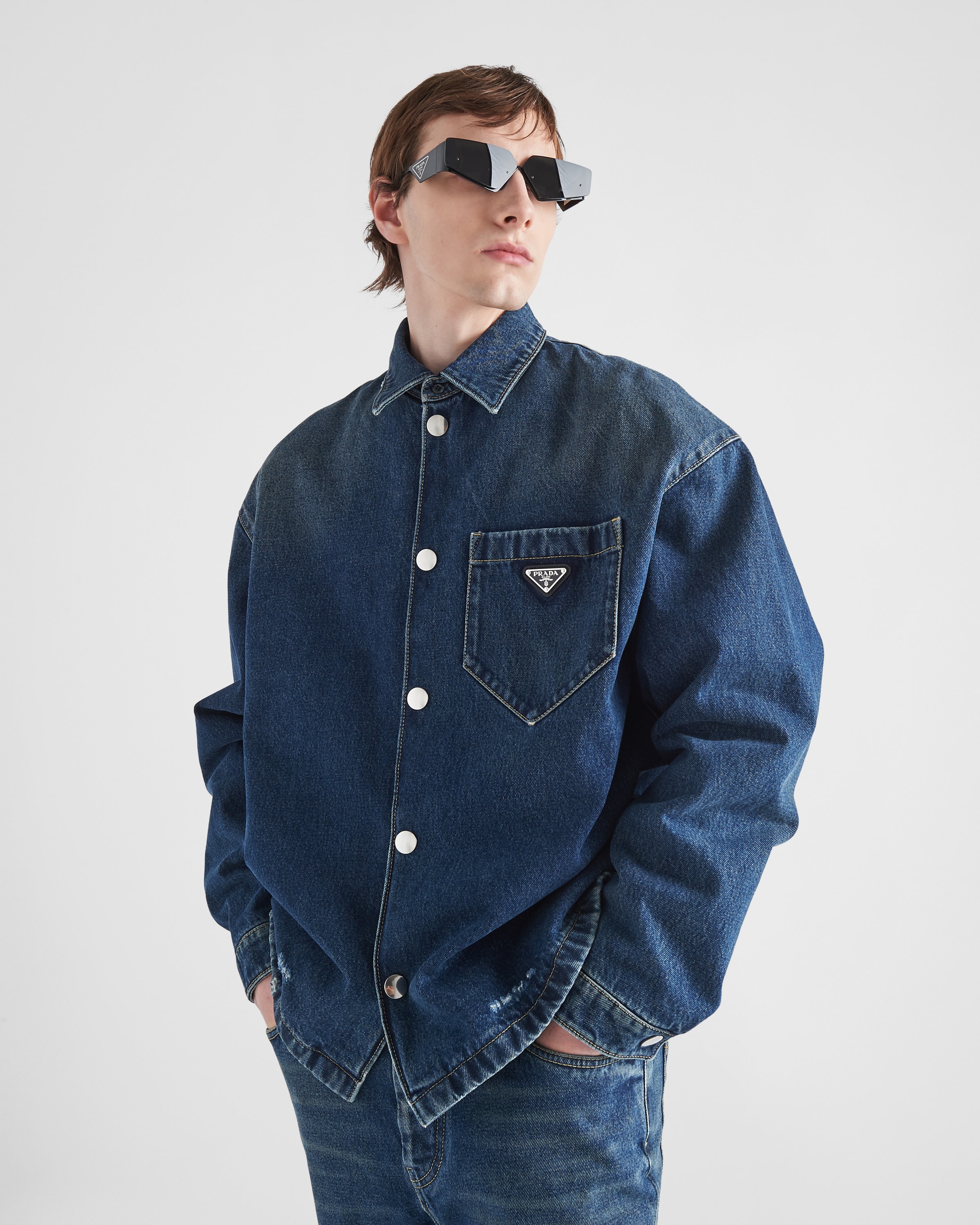 Prada denim on sale shirt
