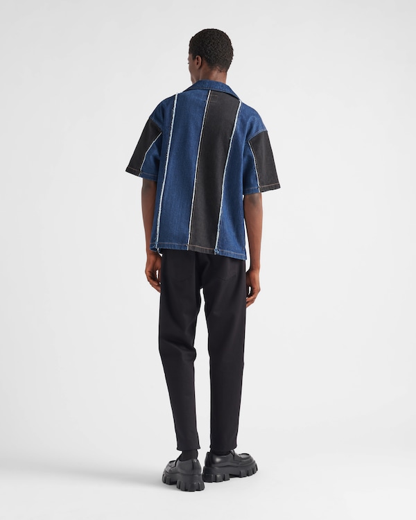 Double Match striped denim shirt - Navy Double Match striped denim shirt - Navy