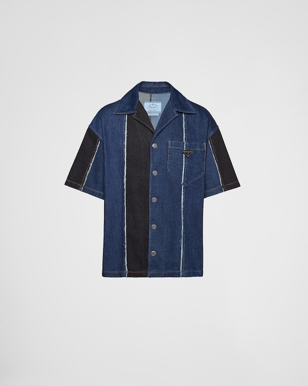 Black Stretch cotton shirt | PRADA
