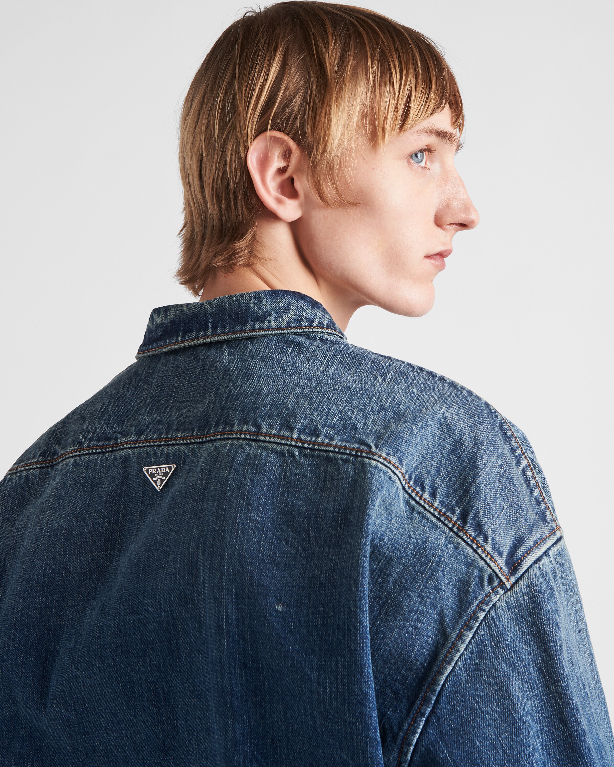 Navy Denim Shirt PRADA