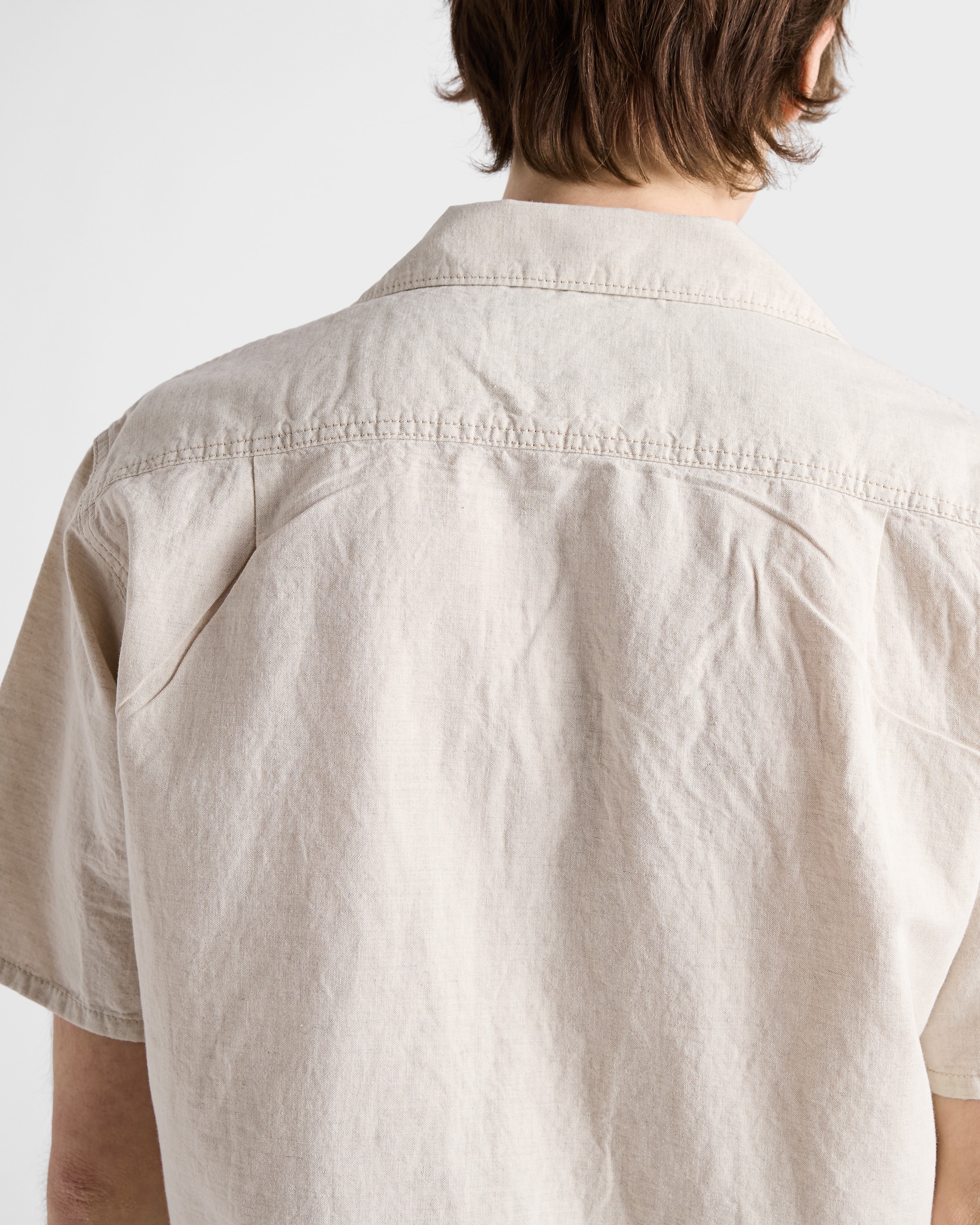 【日本入手困難】プラダ Short-sleeved chambray shirt シャツ Natural Short-sleeved chambray shirt | PRADA