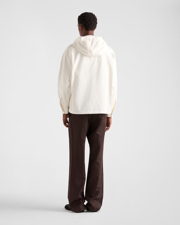 Hooded denim shirt Hooded denim shirt