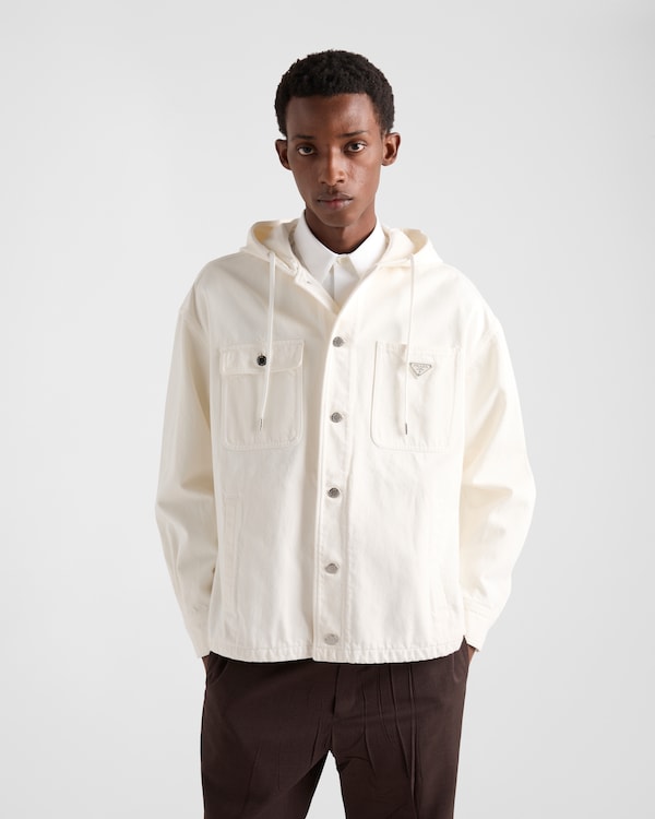 Hooded denim shirt Hooded denim shirt