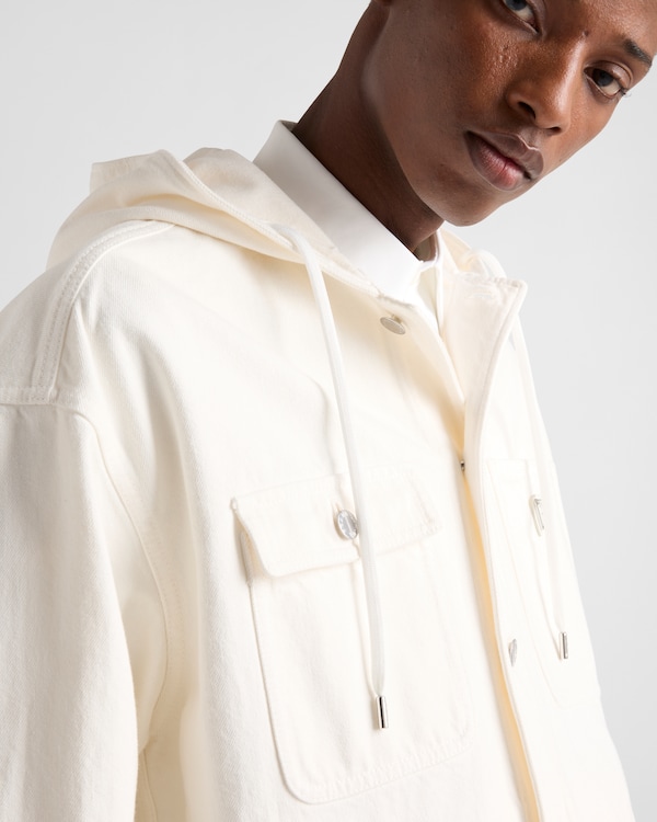 Hooded denim shirt Hooded denim shirt