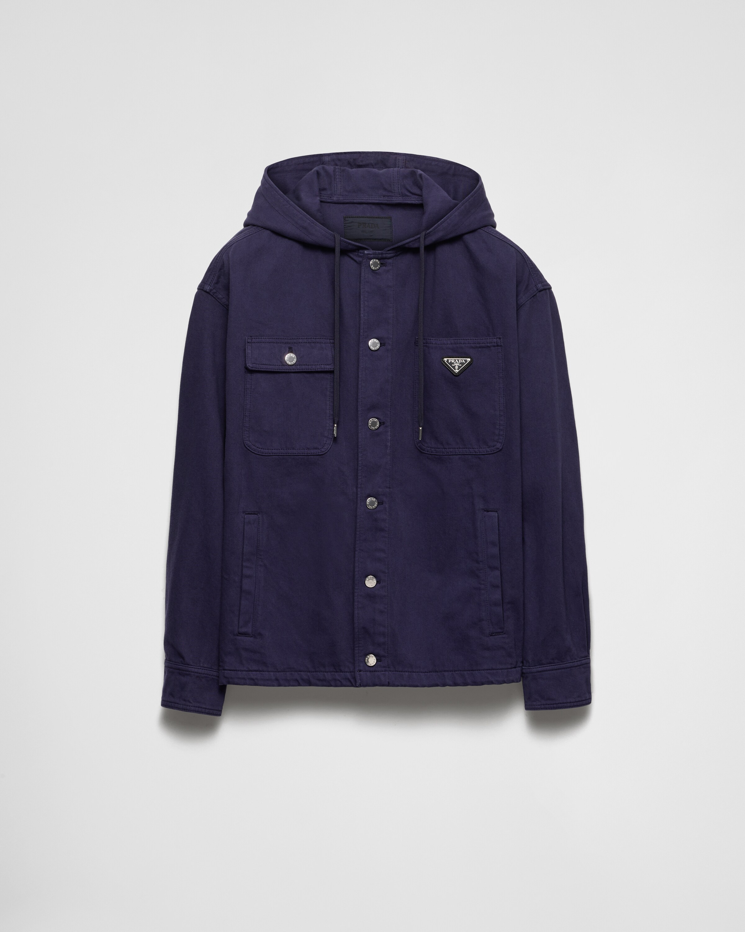 【PRADA】denim hooded shirt デニム フード シャツ ジャケット Royal Blue Old denim hooded shirt | PRADA