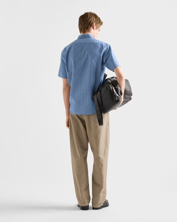 Short-sleeved chambray shirt - Light Blue Short-sleeved chambray shirt - Light Blue