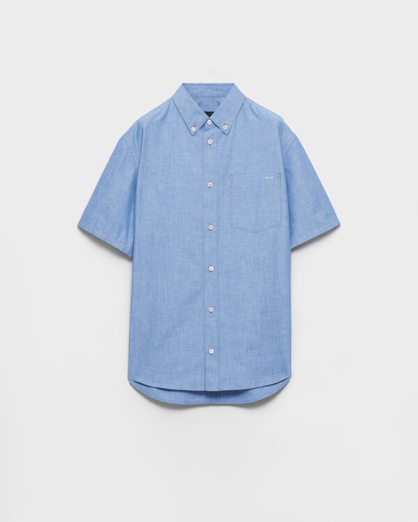 Short-sleeved chambray shirt - Light Blue Short-sleeved chambray shirt - Light Blue