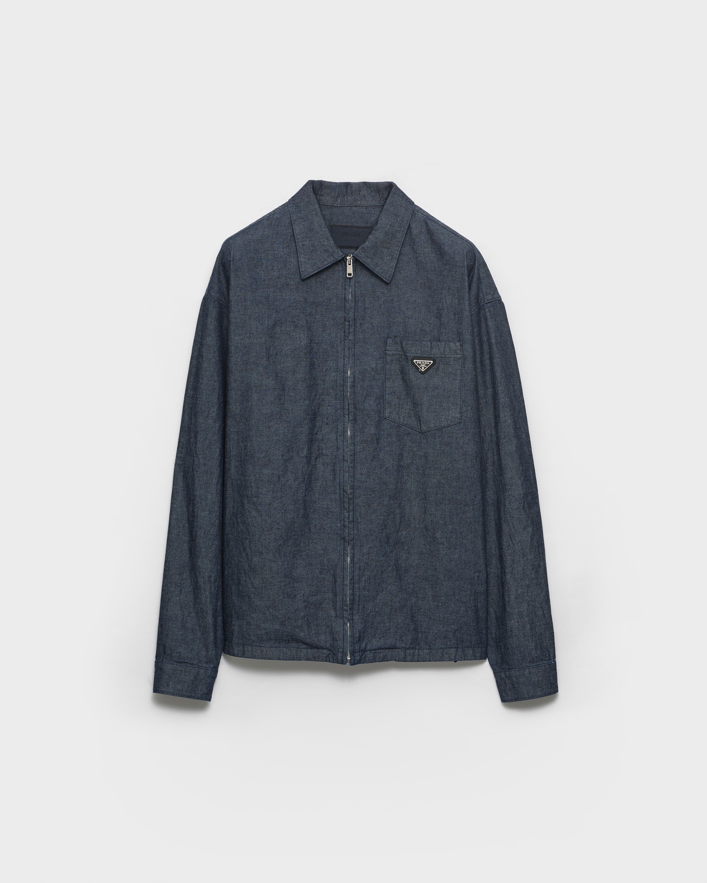 Navy Chambray Shirt | PRADA - Canada