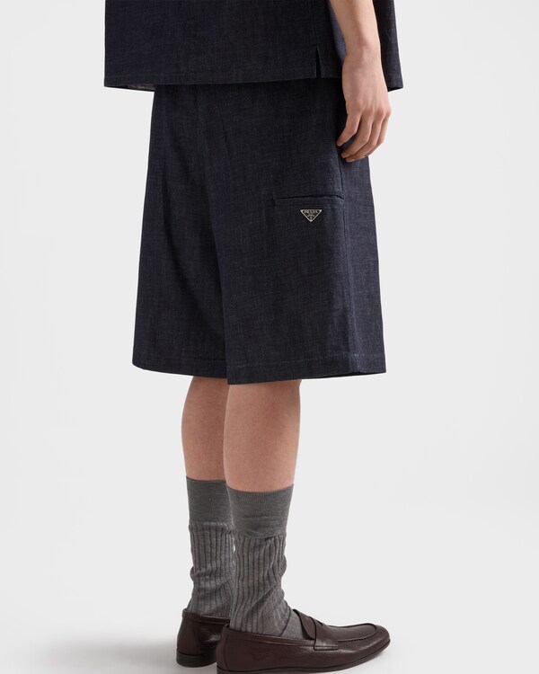 برمودا دنيم خام - أزرق برمودا دنيم خام - أزرق