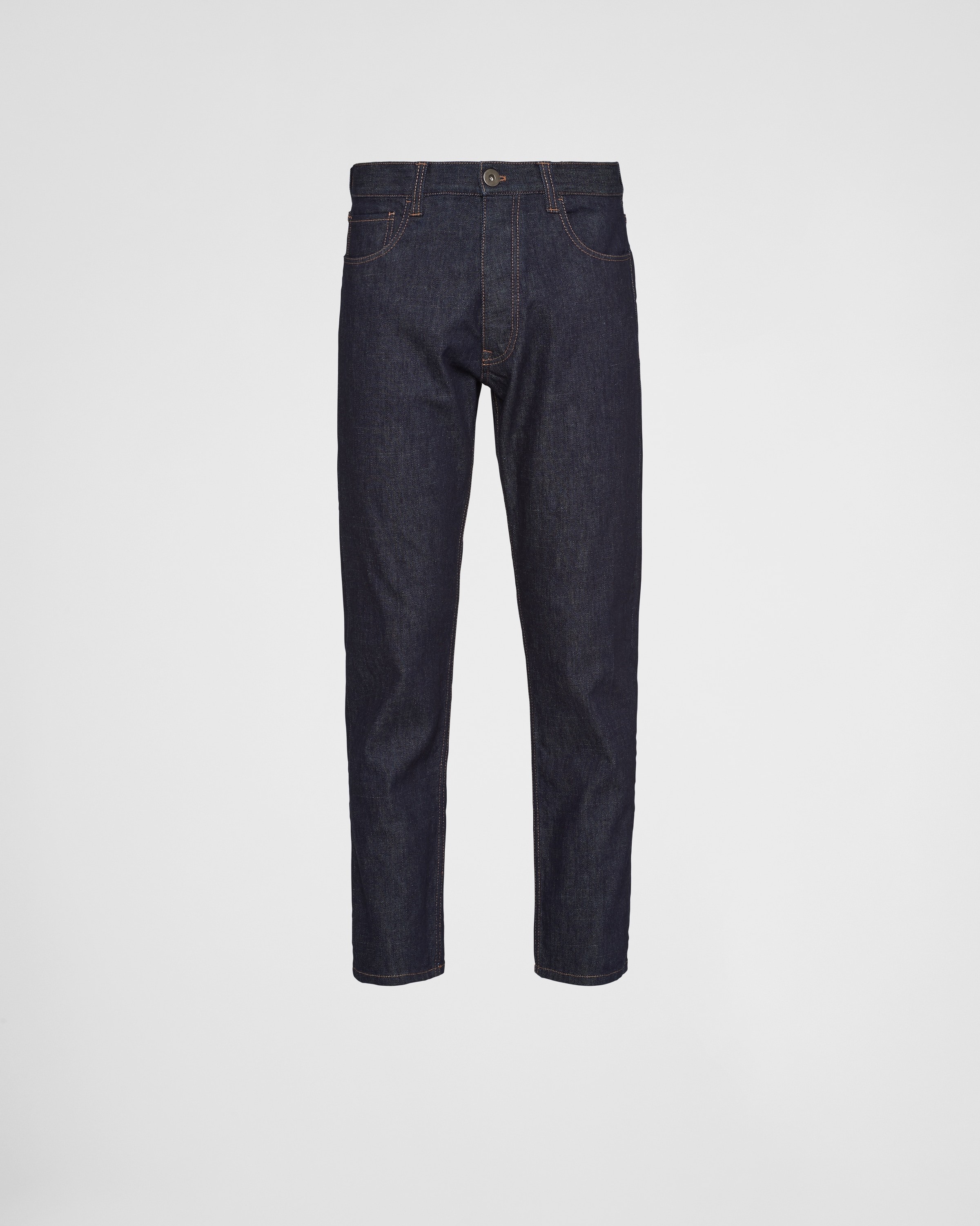 Navy Five-pocket comfort denim jeans | Prada