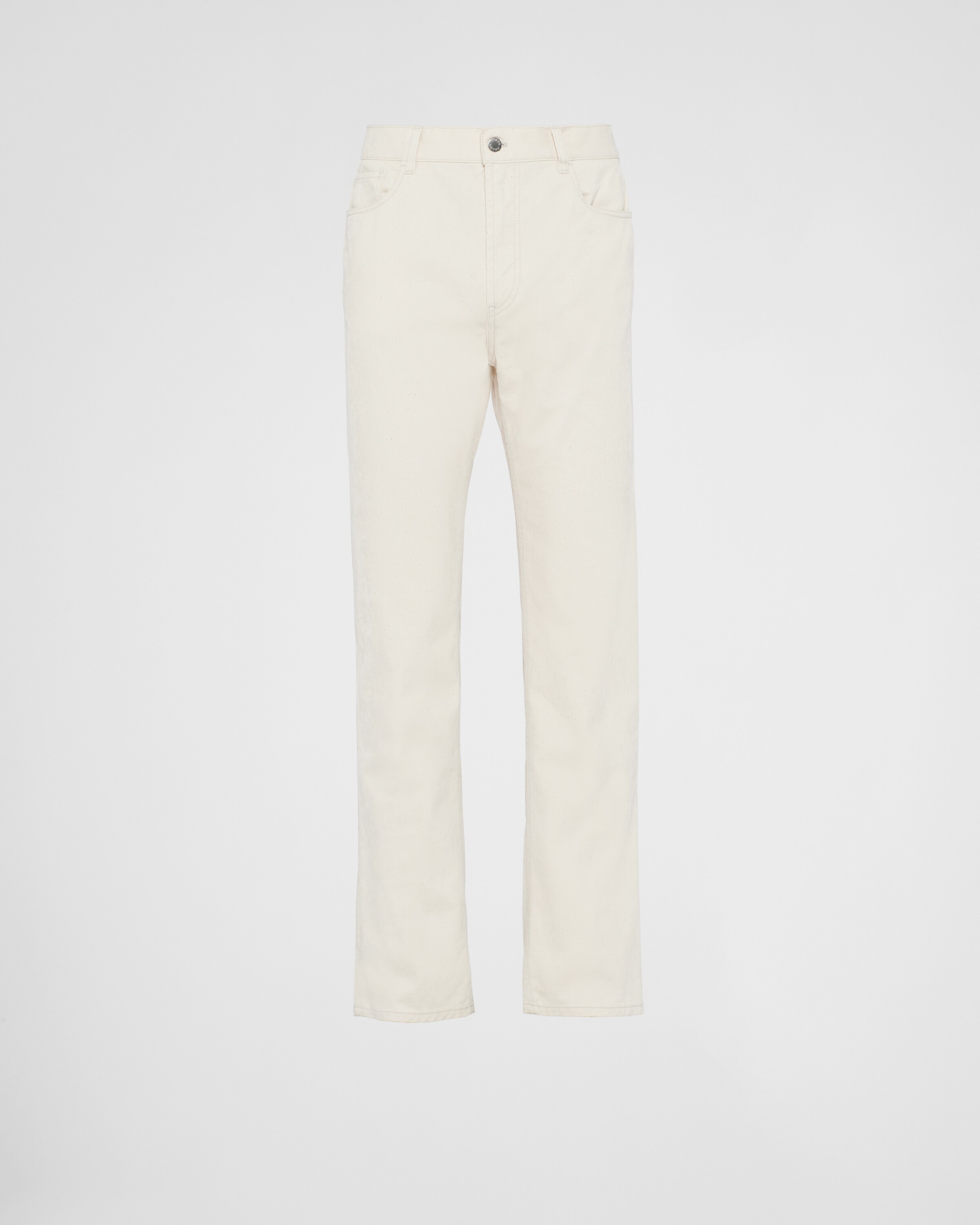 Prada Men's Five-pocket Pinwale Corduroy Pants In Beige