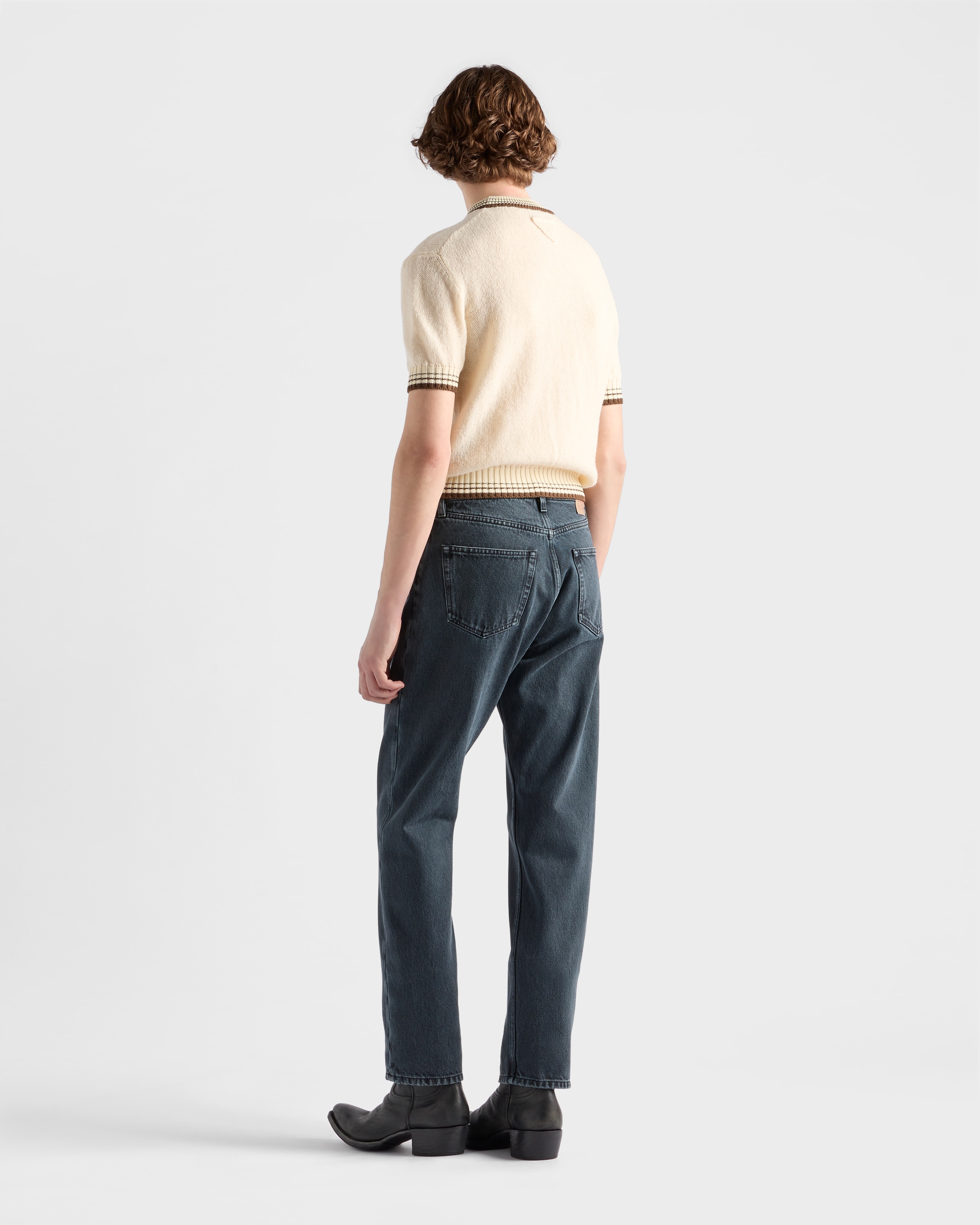 Obsidian Regular Denim Jeans | PRADA