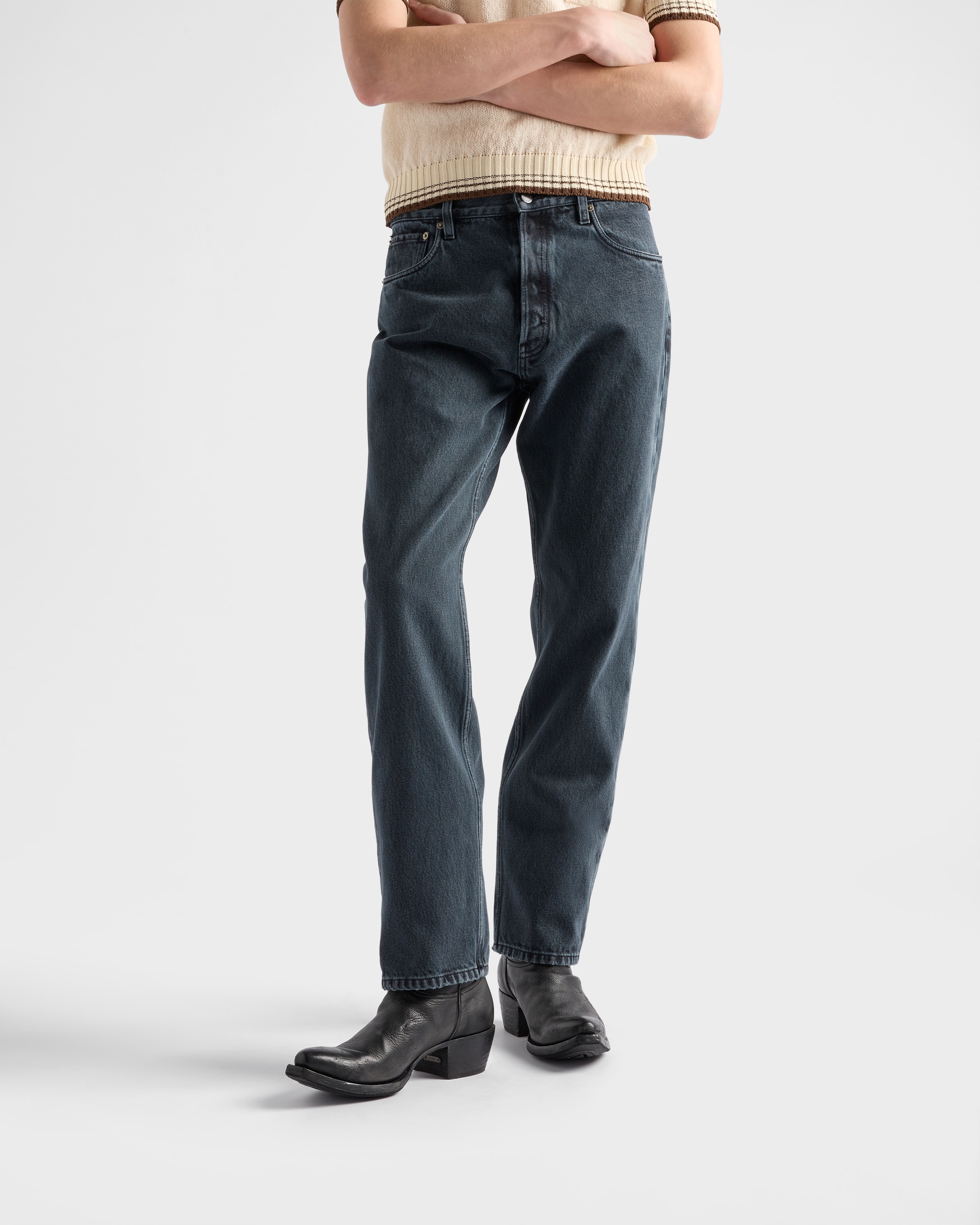 Obsidian Regular denim jeans | PRADA