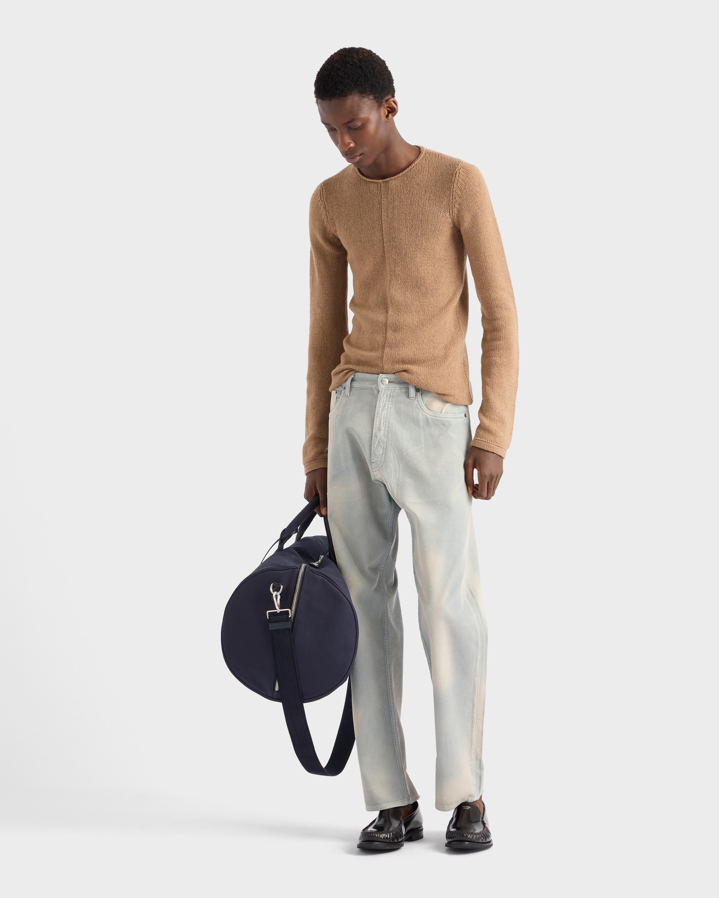 【大注目】PRADA◆コーデュロイ デニムジーンズ ウォッシュ加工 ライトブルー コーデュロイ ジーンズ | PRADA