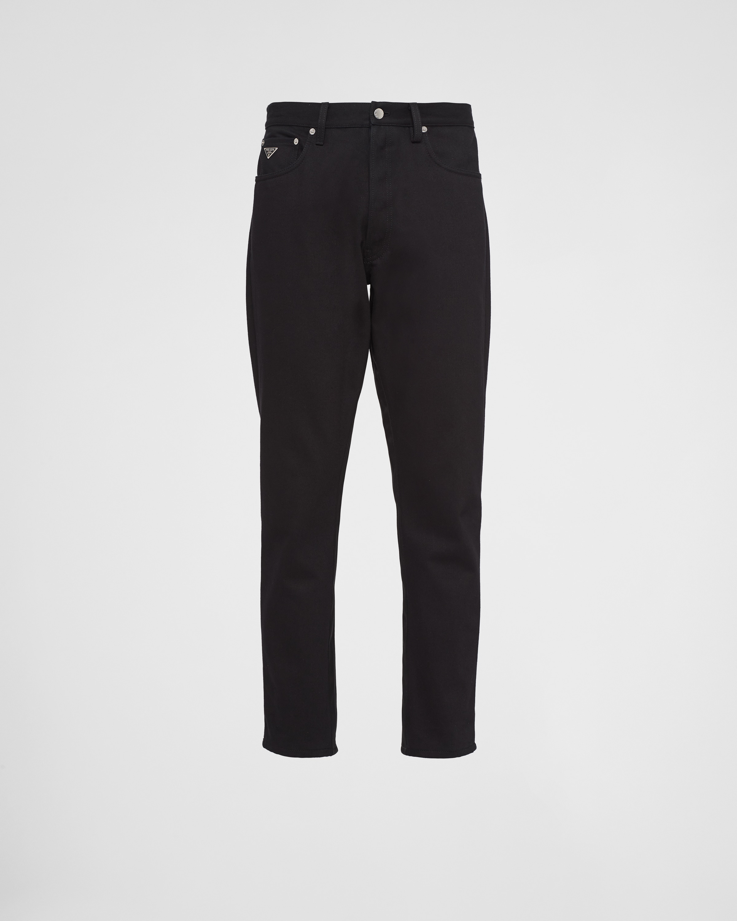 Shop Prada Bull Denim Jeans In Black