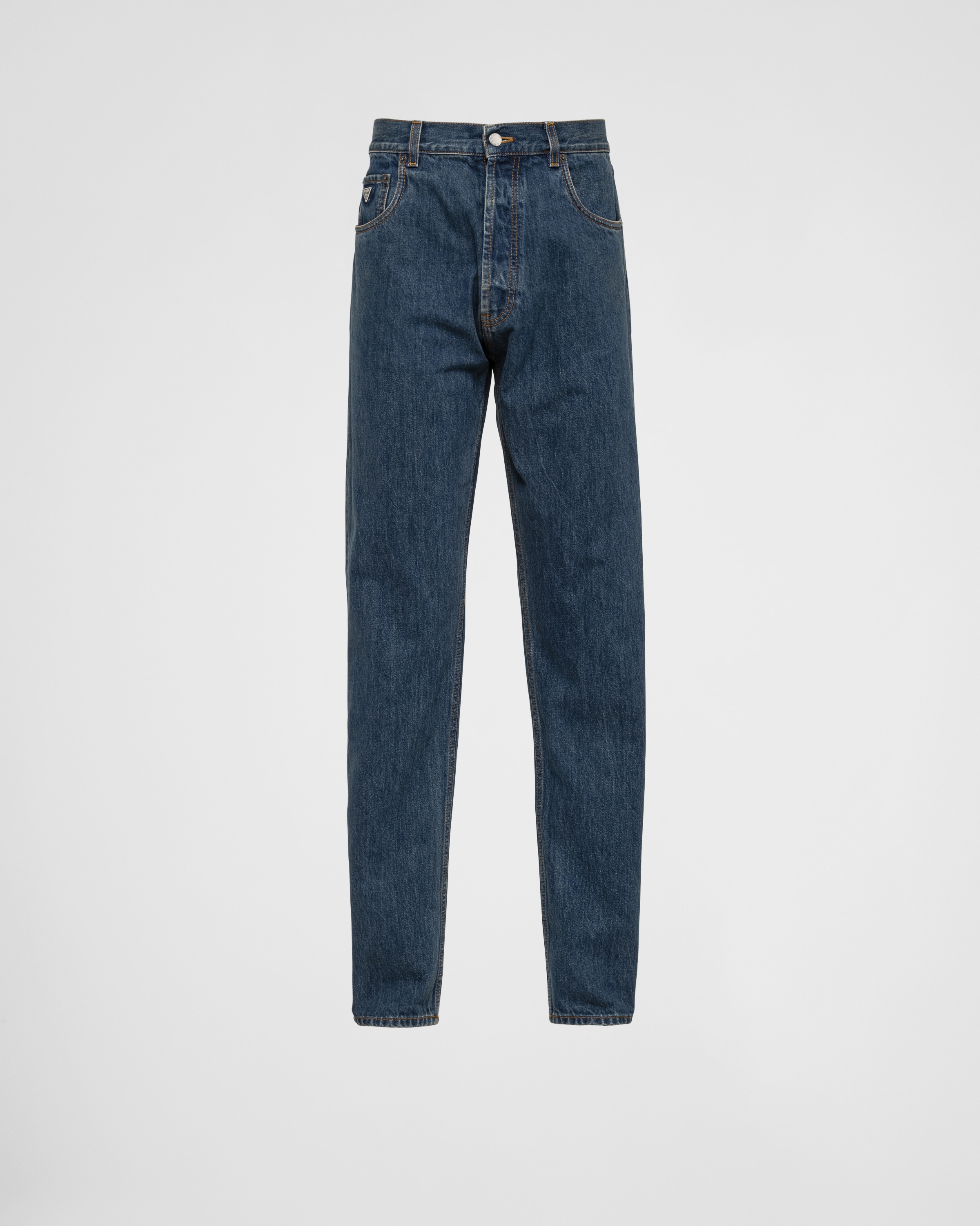 Prada Five-pocket Denim Jeans In Navy