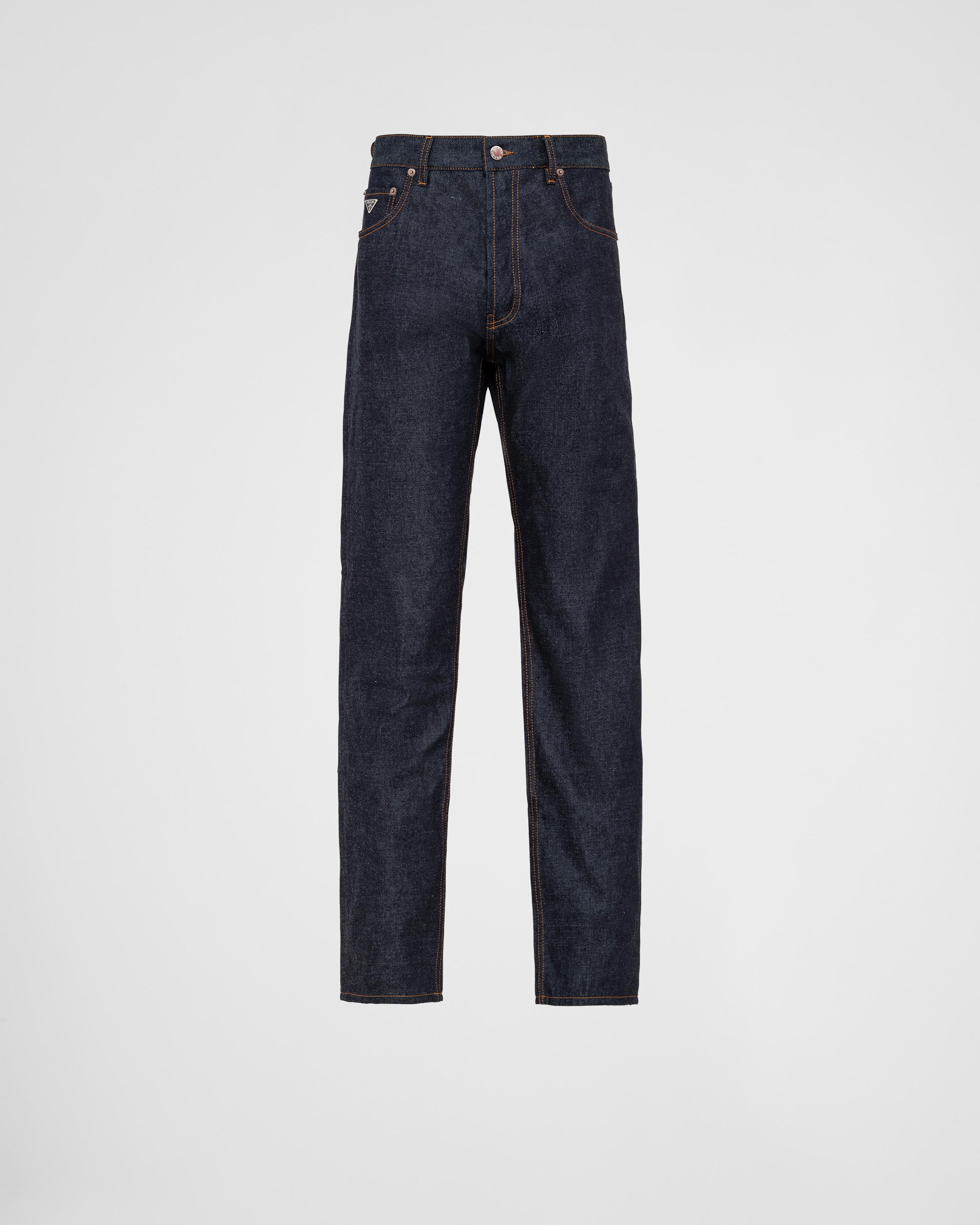 Prada Five-pocket Denim Jeans In Navy