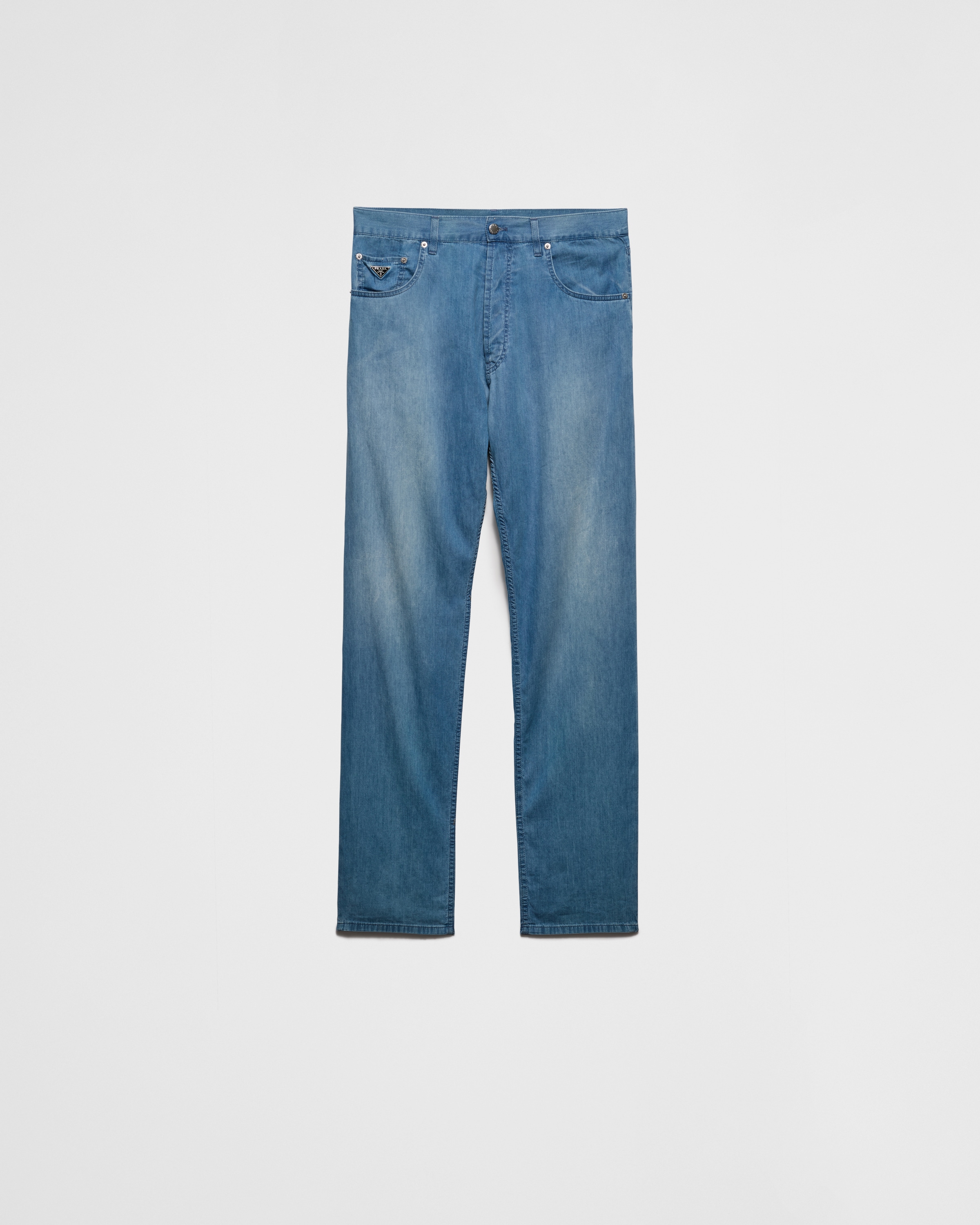 Light Blue Light Denim Five-pocket Jeans | PRADA