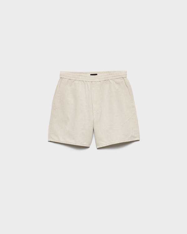 Natural Chambray Bermudas | PRADA