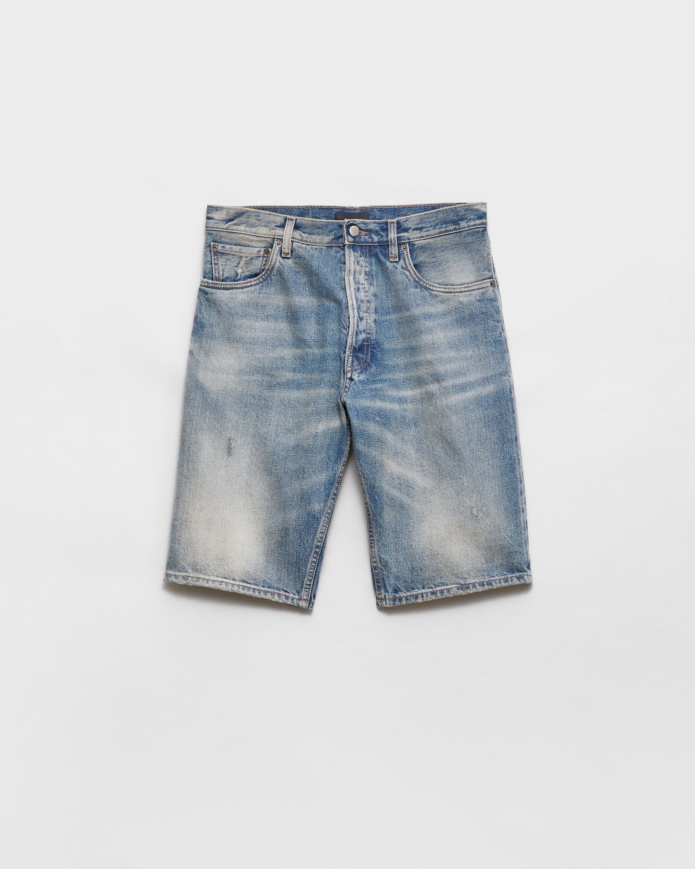 Navy Denim Bermudas | PRADA