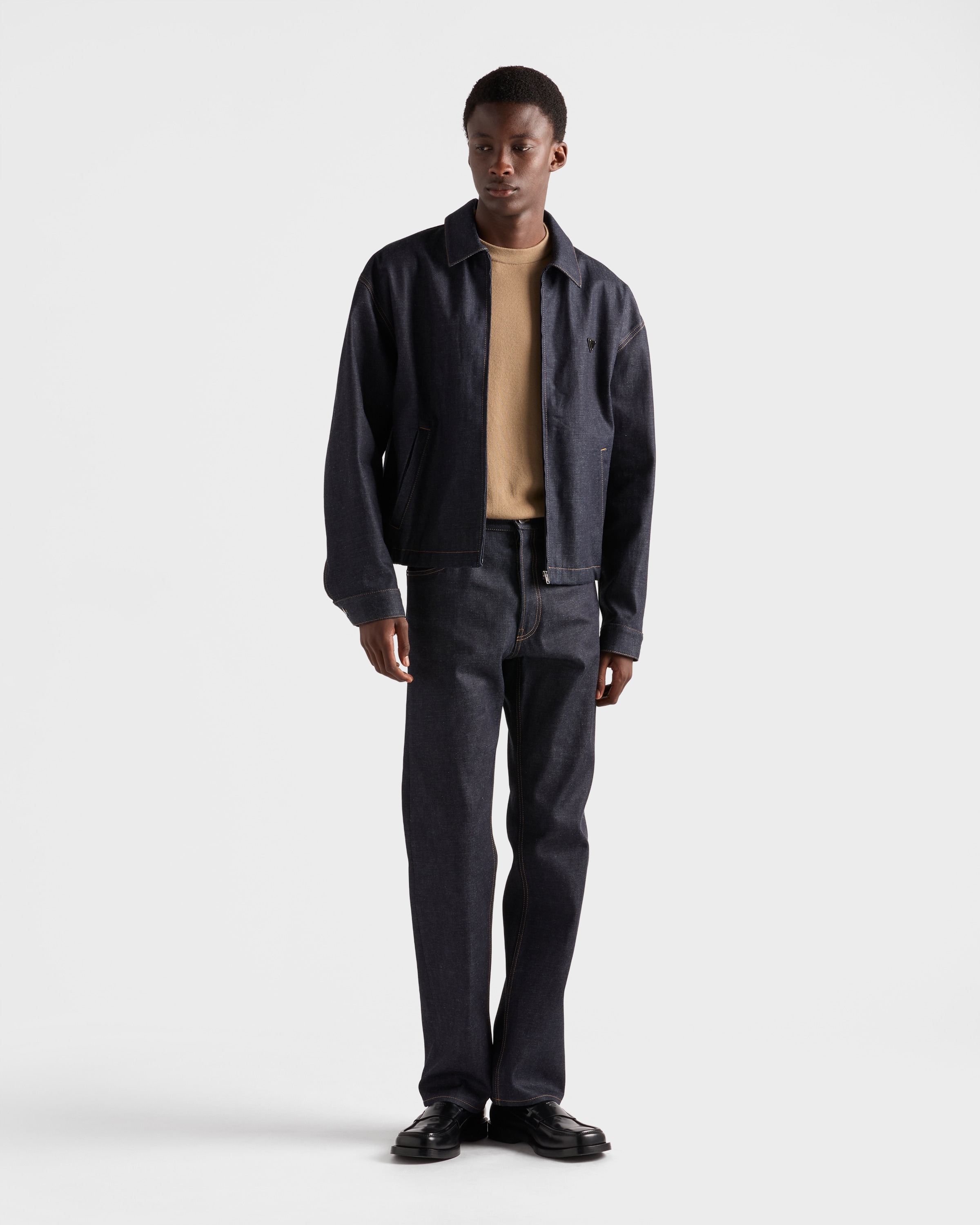 Prada Reguläre Jeans Aus Raw Denim In Blue
