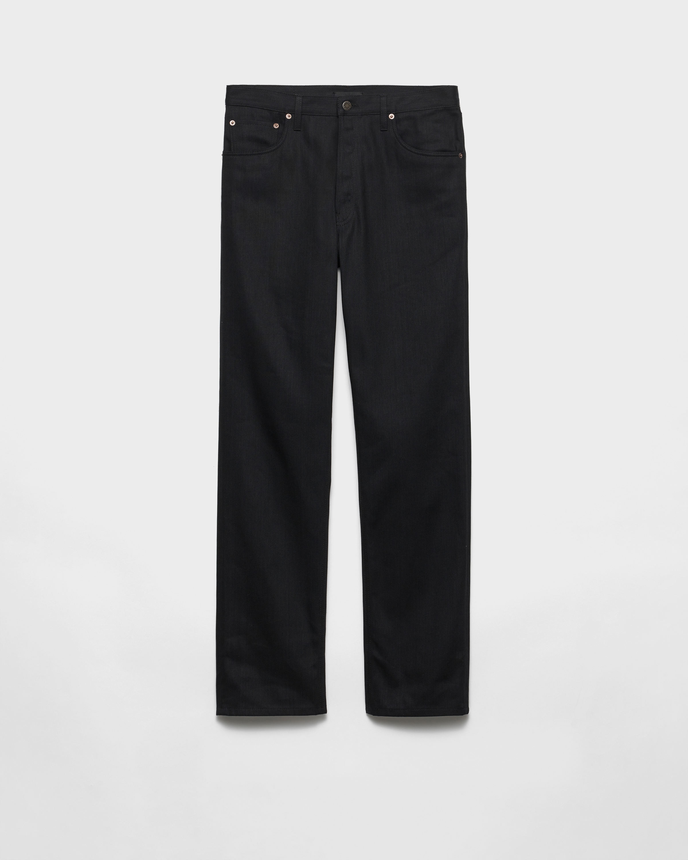 Prada Jean En Denim Brut Coupe Regular, Homme, Noir, Taille 30