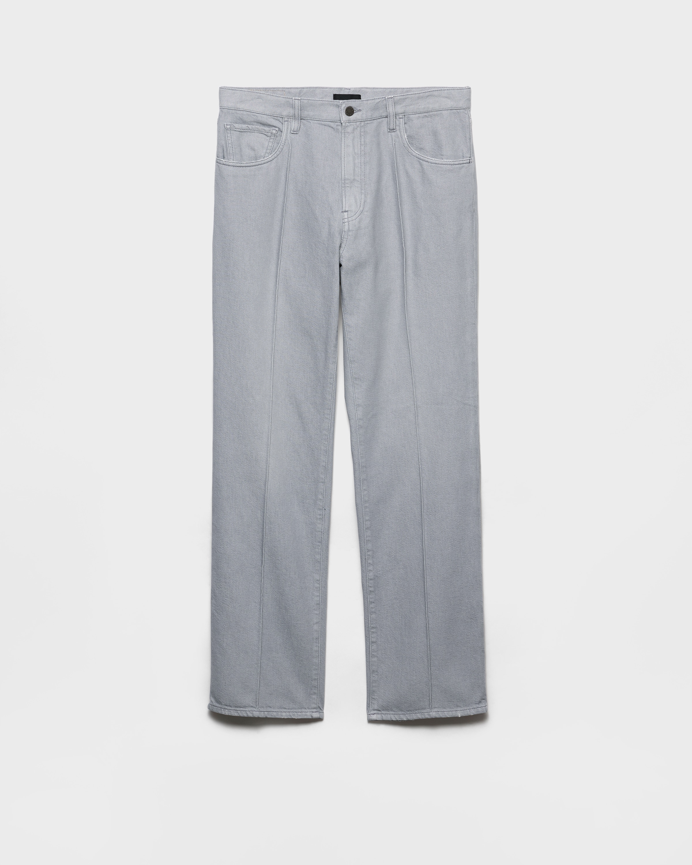 Five-pocket washed denim jeans