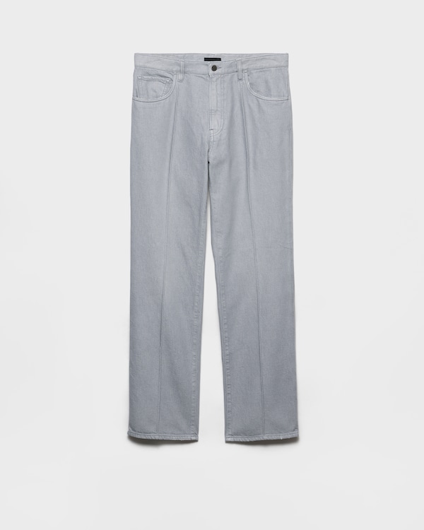 Five-pocket washed denim jeans Five-pocket washed denim jeans