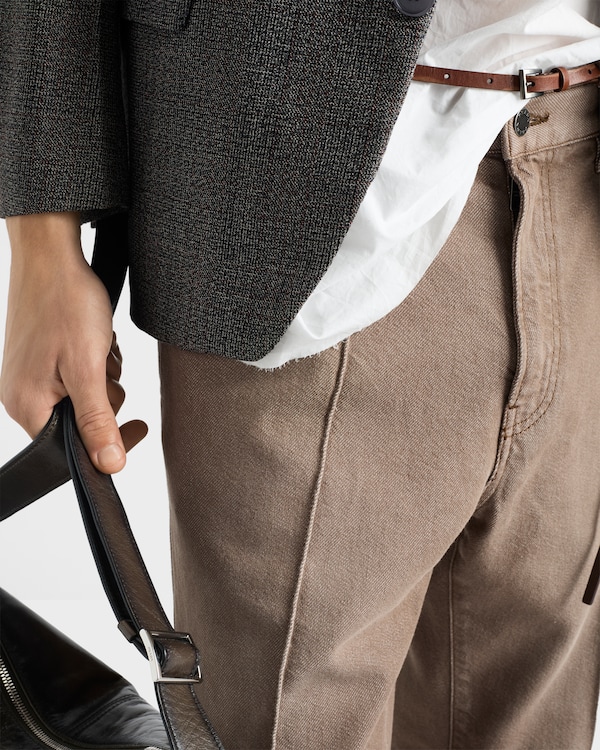 Five-pocket washed denim jeans Five-pocket washed denim jeans