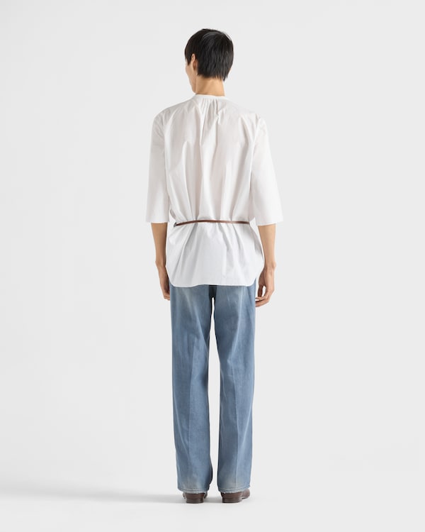 Five-pocket washed denim jeans Five-pocket washed denim jeans