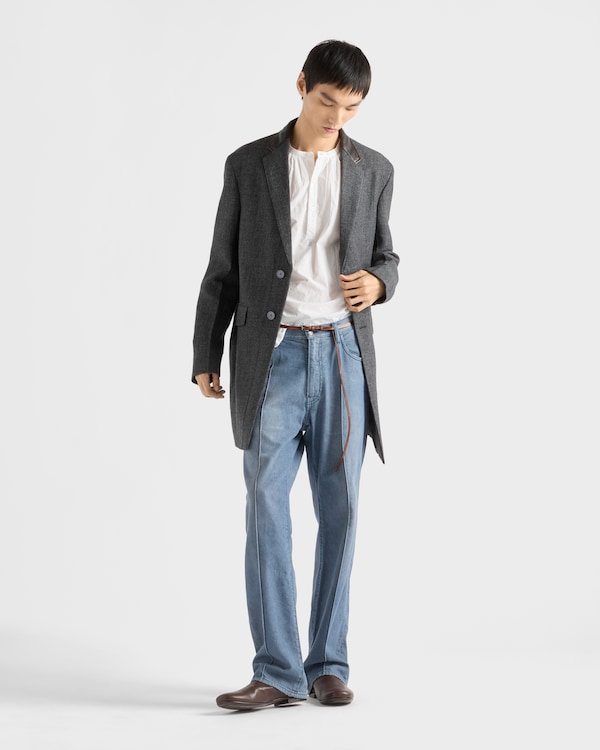 Five-pocket washed denim jeans Five-pocket washed denim jeans