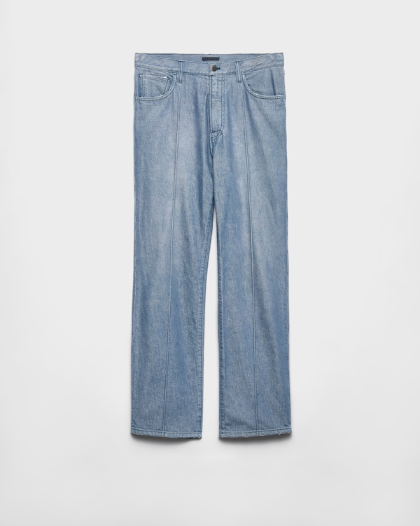 Five-pocket washed denim jeans Five-pocket washed denim jeans