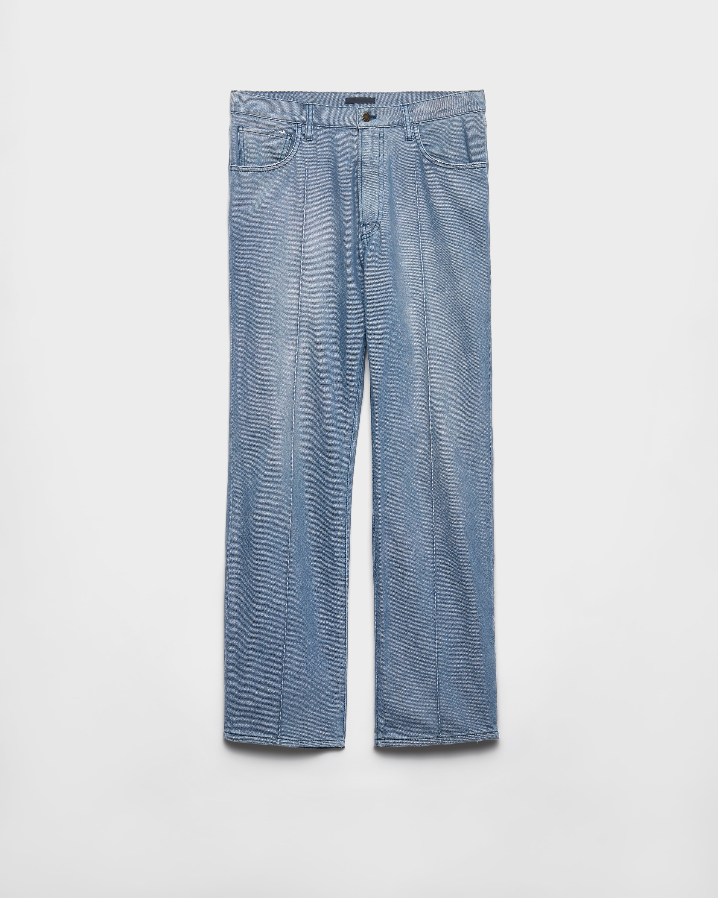Prada Jean Cinq Poches En Denim Délavé, Homme, Denim, Taille 34