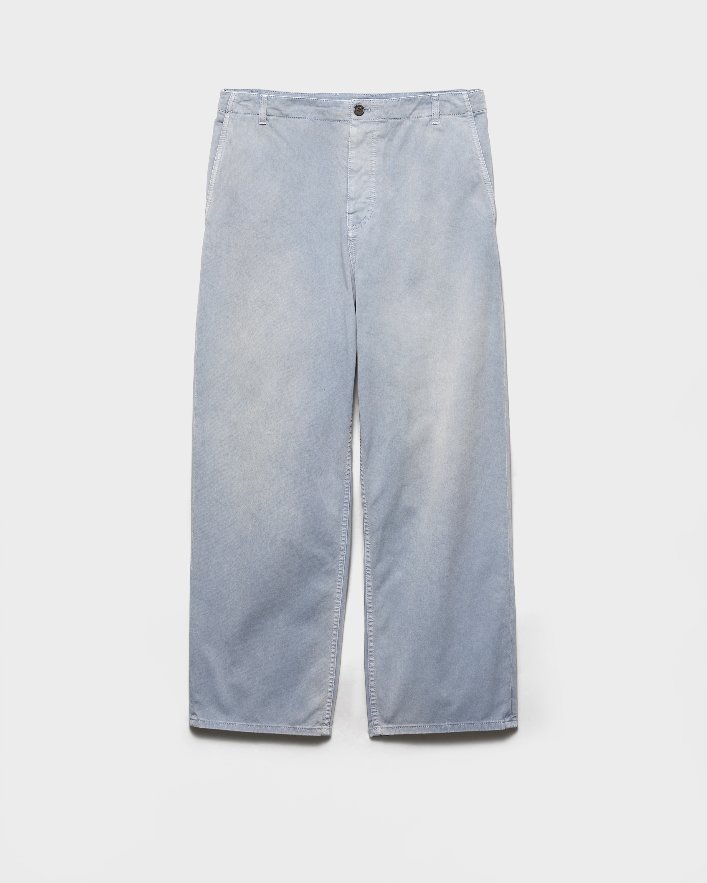 Blue Gray Washed gabardine pants | PRADA - United States