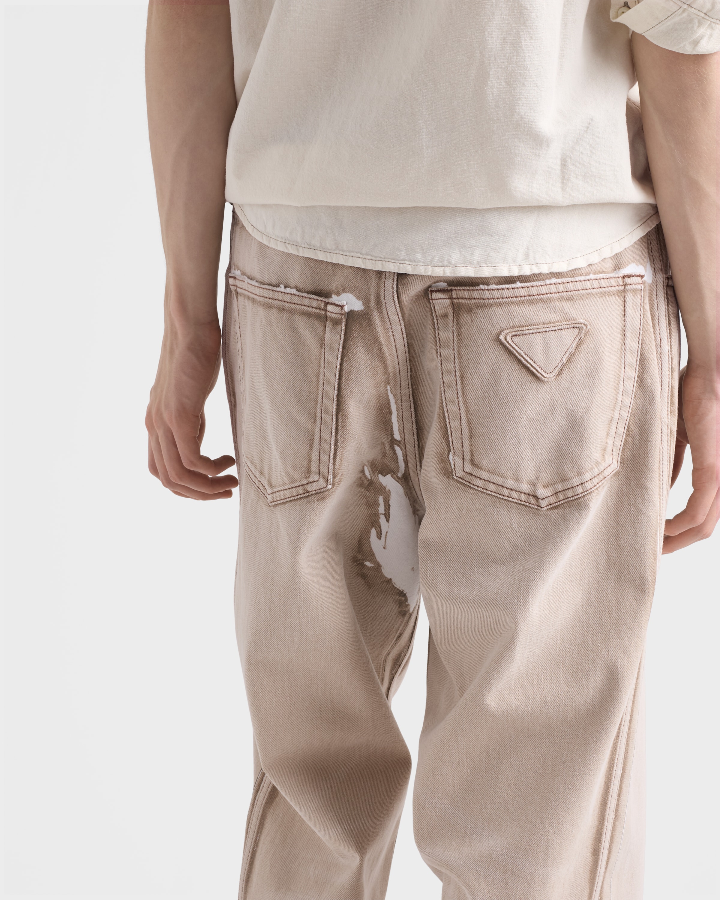 Caramel Bull denim five-pocket jeans | PRADA