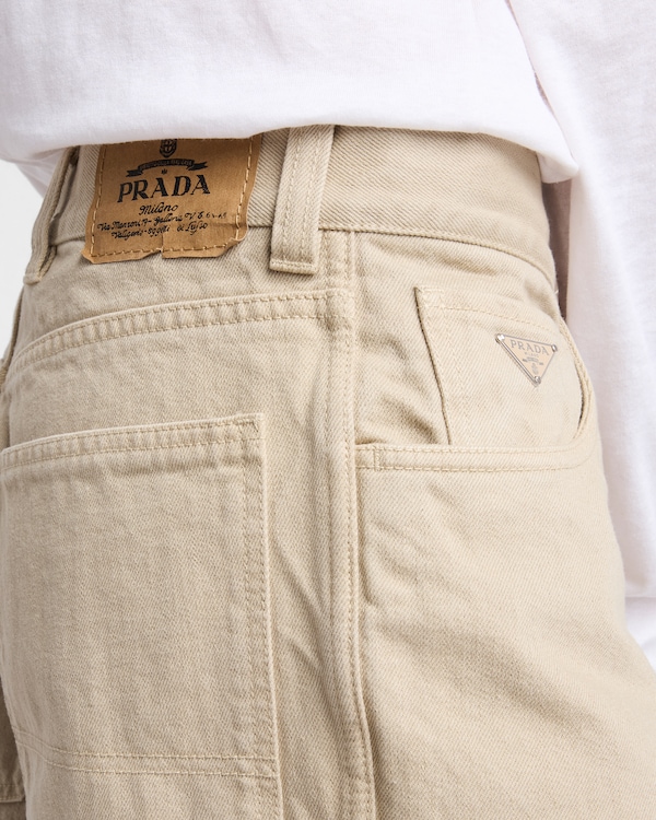 Beş Cepli Eskitme Denim Pantolon - Kum Beş Cepli Eskitme Denim Pantolon - Kum