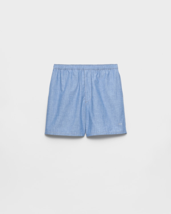 Bermudas de cambray - Azul Claro Bermudas de cambray - Azul Claro