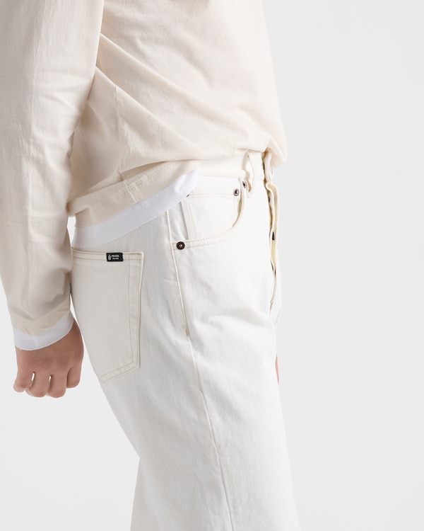 Jean cinq poches en vieux denim - Blanc Jean cinq poches en vieux denim - Blanc