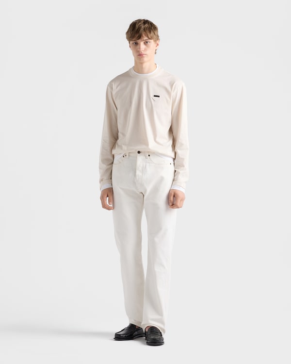 Jean cinq poches en vieux denim - Blanc Jean cinq poches en vieux denim - Blanc