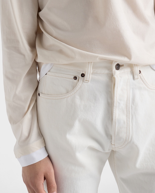 Jean cinq poches en vieux denim - Blanc Jean cinq poches en vieux denim - Blanc