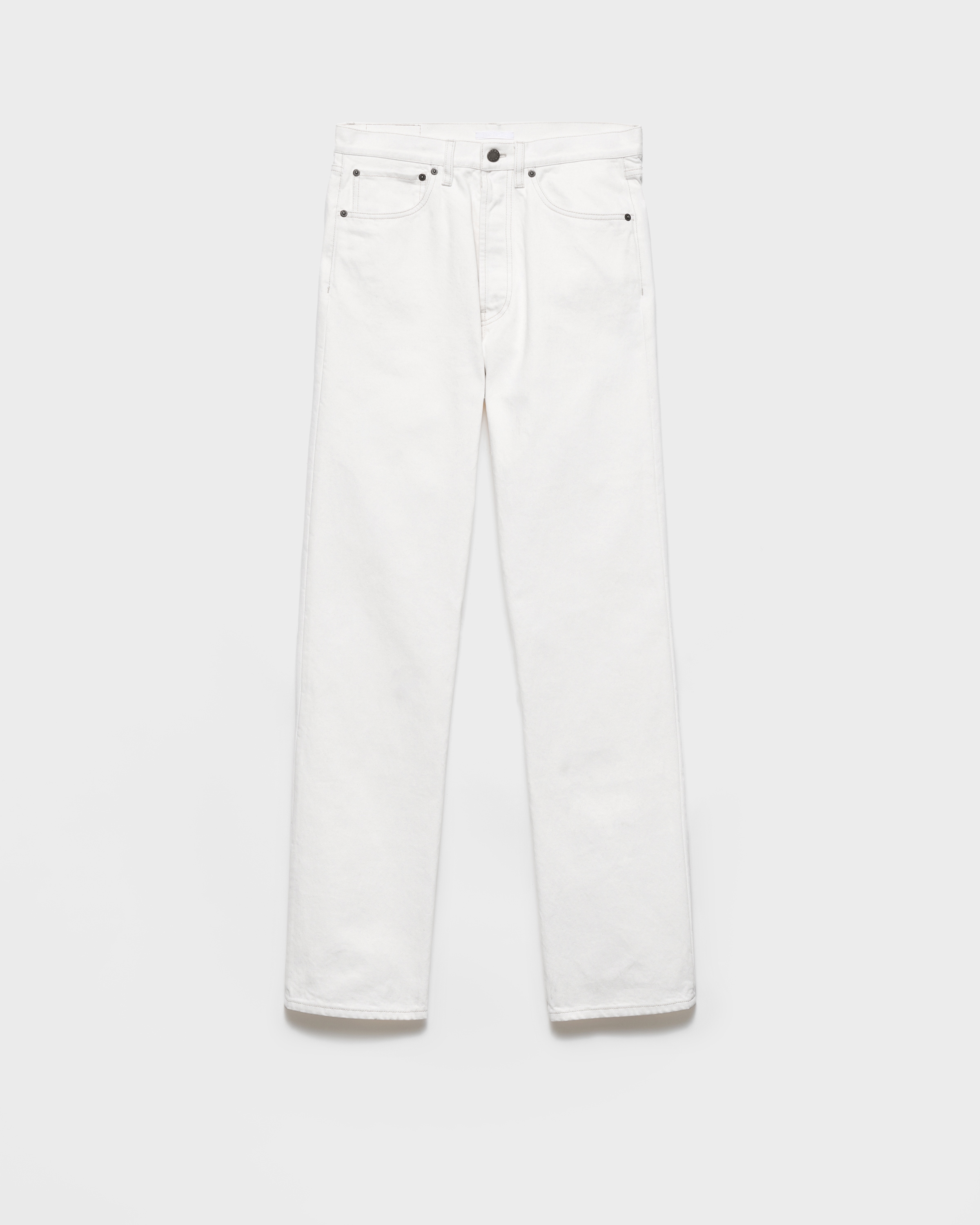Prada Vaqueros De Cinco Bolsillos En Tejido Vaquero Envejecido, Hombre, Blanco, Talla 32