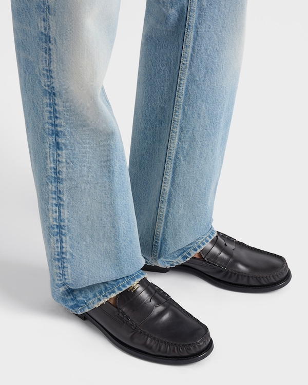 Jean en denim délavé - Bleu Jean en denim délavé - Bleu