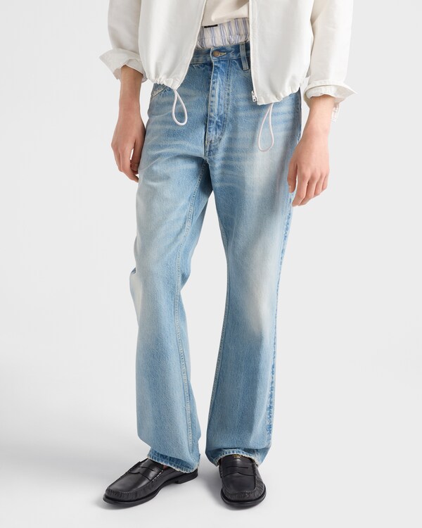 Jean en denim délavé - Bleu Jean en denim délavé - Bleu