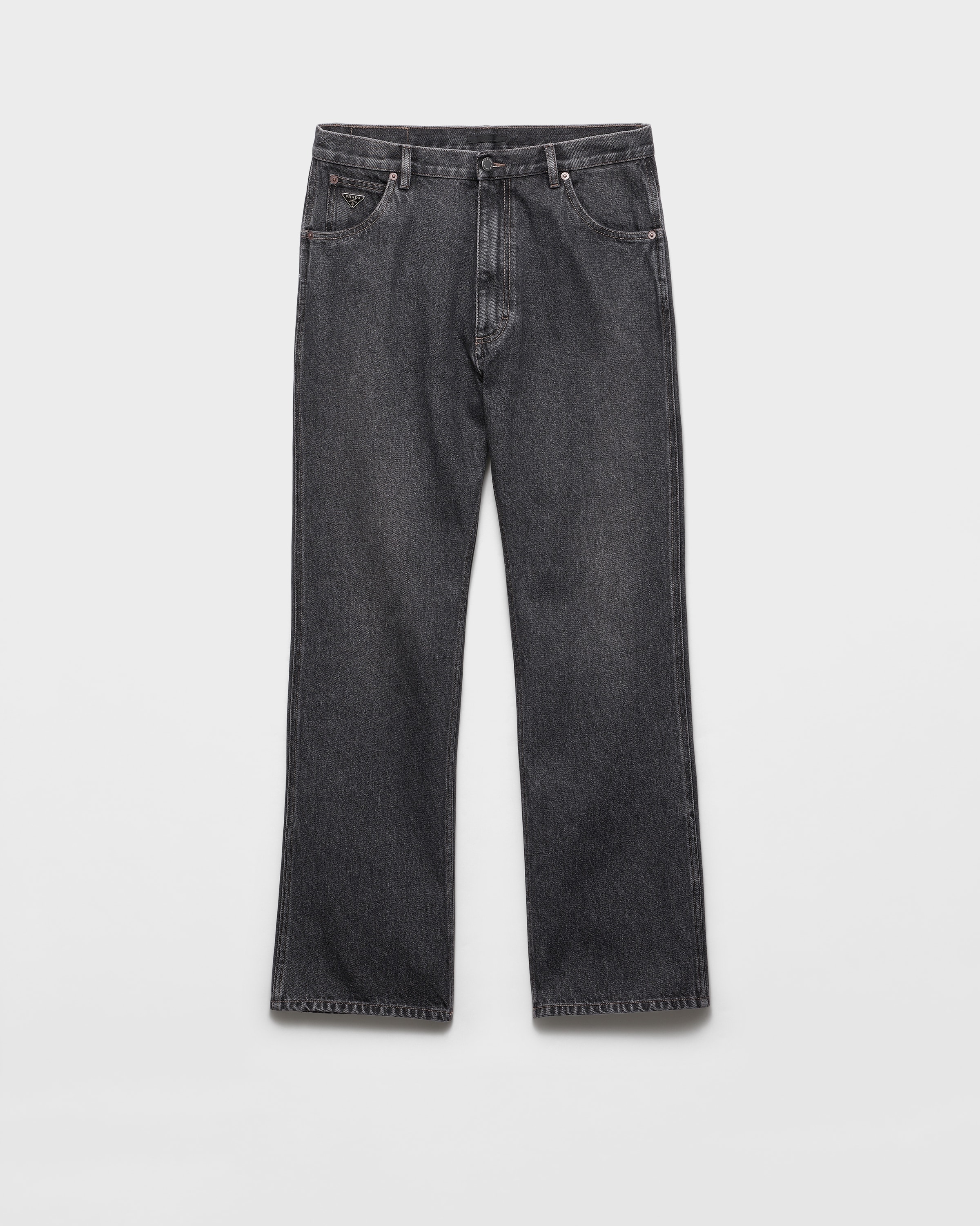 PRADA　ズボン　ヴィンテージ　メンズ Black Five-pocket Denim Jeans | PRADA