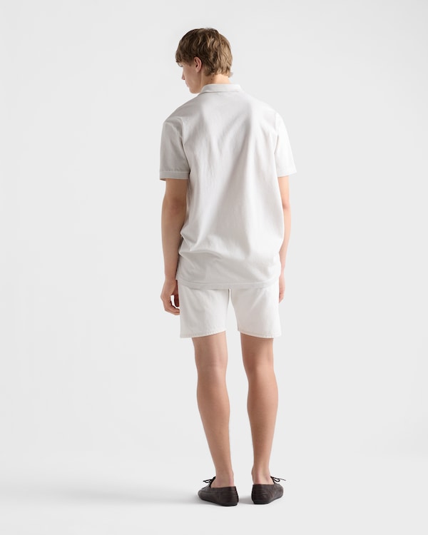 Bermudas de tejido vaquero antiguo - Blanco Bermudas de tejido vaquero antiguo - Blanco